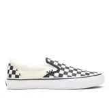 Championes Vans Skate Slip-On con diseño a cuadros blancos y negros.