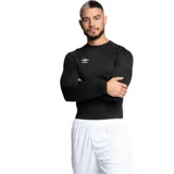 Remera térmica azul de manga larga con logo de Umbro estampado en el pecho.