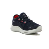 Championes deportivos Fila Intruder, color azul marino con detalles en rojo y blanco.