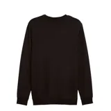 Buzo de frisa negro de Puma, con cuello redondo y logo estampado en el pecho.