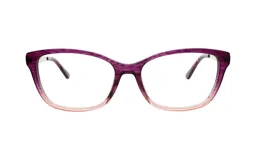 Armazón para lentes Demenego 136/54 col VI, de acetato color violeta con degradé a rosa.