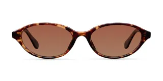 Gafas de sol Ifu con montura ovalada color carey y lentes marrones polarizadas con protección UV400.