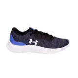 Championes Under Armour Mojo 2 de mujer, color azul marino con detalles en negro y azul eléctrico, ideales para running.