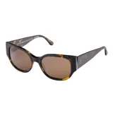 Lentes de sol Teresa Calandra modelo Agnes, con armazón de acetato carey en tonos marrones y negros, y cristales oscuros en tono marrón.