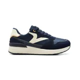 Championes deportivos casuales American Sport Sodrine, color azul marino con detalles en blanco y suela color crema.