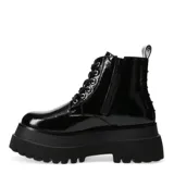 Botas de caña media color negro con cordones y plataforma.