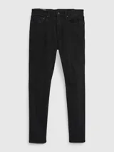 Jean de corte skinny color negro.