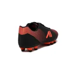 Championes de fútbol Austral para hombre, color negro con detalles en naranja.