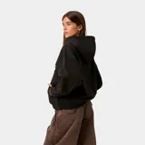 Hoodie negro de corte oversize con logo de la marca Eme Studios estampado en blanco en el pecho.