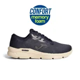 Championes deportivos Joma Degass Men 2503, color azul marino con logo gris. Capellada de malla transpirable con perforaciones VTS y sistema termosellado JOMA SPORTECH. Plantilla de espuma viscoelástica con base de EVA termoformada y suela de phylon ultraligera.