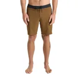 Short de baño híbrido Roark Venture color marrón con cintura elástica negra y cordón de ajuste. Cuenta con bolsillos laterales con cierre.