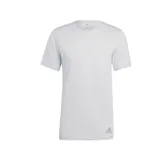 Remera de running Adidas color blanco con logo reflectivo en el pecho.