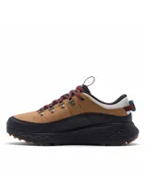 Championes Columbia modelo Terrastride Bc Omni-Grip para hombre, combinando tonos marrón, negro y bordó. Confeccionados con una mezcla de gamuza y tejido, presentan suela de caucho y diseño pensado para actividades al aire libre.