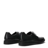 Zapatos de hombre Lombardino informal flex, color negro, confeccionados en cuero con diseño de cordones y suela flexible.