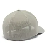 Gorra gris Columbia de diseño clásico con estructura de malla elástica y visera curva.