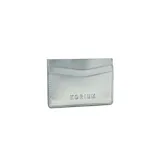 Billetera tarjetero de cuero sintético negro con múltiples ranuras para tarjetas y logo de la marca Korium grabado en el frente.