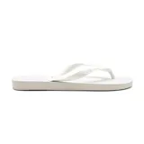 Ojotas Havaianas de diseño clásico color blanco, con tiras texturizadas y suela de goma resistente.