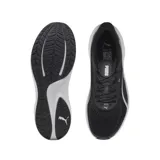 Championes de running Puma Skyrocket Lite 2, color negro con detalles en blanco. Presentan una parte superior de malla transpirable, cierre con cordones y una entresuela de espuma ligera para mayor amortiguación.
