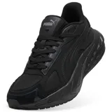 Championes Puma modelo Hypnotic LS 2 de color negro, con diseño deportivo, capellada de malla y sintético, y suela gruesa texturizada.