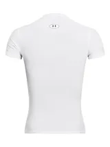 Remera de compresión Under Armour HeatGear® OG Compression SS, color blanco, de manga corta y cuello redondo.