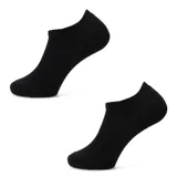 Pack de dos pares de medias invisibles de corte bajo, color negro, confeccionadas en tejido suave y elástico.