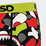 Calzoncillos bóxer estampados con cintura elástica color amarillo flúor con logo PSD en negro.