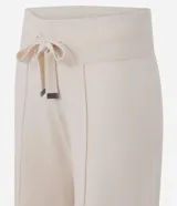 Pantalón recto de tricot con cintura elástica, confeccionado en mezcla de viscosa.