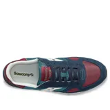 Championes Saucony Shadow Original, color azul marino, celeste y rojo. Confeccionados en malla, nylon y gamuza.