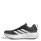 Championes de running Adidas Response Pace W para mujer, color gris oscuro con las icónicas tres tiras de la marca en un tono plateado brillante sobre los laterales y suela amortiguada en color blanco.