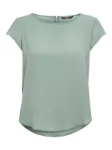Camiseta básica negra de manga corta, con cuello redondo y diseño de espalda más larga.