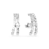 Aros ear cuff Swarovski Matrix con baño de rodio y circonias transparentes de talla redonda.