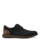 Zapato tipo Derby de hombre color marrón, confeccionado en cuero con detalles microperforados en la capellada y cierre mediante cordones.