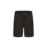 Short de baño negro con cintura elástica ajustable con cordón.