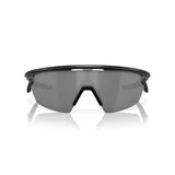 Lentes de sol Oakley unisex, con montura negra y lentes grises.
