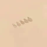 Dije medalla circular lisa en plata 925, ideal para grabar.