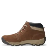 Botas Caterpillar modelo Disrupt de cuero gamuzado color marrón, con cordones, suela chunky de goma y detalles con el logo de la marca en la lengüeta y el talón.