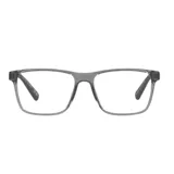 Armazón para lentes Polo Ralph Lauren modelo 2257U, color gris transparente, de acetato, con forma rectangular y patillas con logo de la marca.