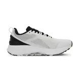 Championes de running 361° con diseño técnico en color blanco, con detalles en negro en el talón, cordones y cuello. Presenta una suela con amortiguación y refuerzos en la puntera y el talón para mayor estabilidad.