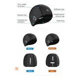 Gorro deportivo de invierno color gris, diseñado con protección extendida para los oídos y aberturas laterales para colocar las patillas de los lentes. Confeccionado en tejido elástico y flexible, ideal para actividades al aire libre como ciclismo o running.