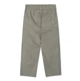 Pantalón de pana de corte relajado, color verde militar, con cintura elástica y cordón ajustable.