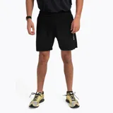 Short deportivo de trail running color negro, con diseño ligero y elástico, cintura elástica y detalle de logo reflectante en el lateral.