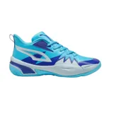 Championes de básquet Puma Genetics Men, color celeste con detalles en azul y blanco.