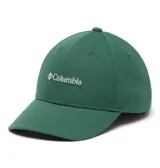 Gorra Columbia modelo Twin Canyon de color verde, con logo bordado en blanco en el frente y cierre posterior ajustable.
