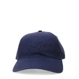 Gorro tipo cap Puma, color azul marino, con logo de la marca bordado en el frente en el mismo tono.