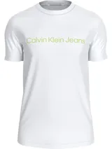 Remera de corte slim con cuello redondo y mangas cortas. Presenta el logo institucional de la marca estampado en el frente en color verde lima.