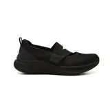 Championes deportivos Skechers Bobs Moda Flex Cool Dawn, color negro, diseño slip-on con parte superior de tejido de punto y tira cruzada elástica con velcro en el empeine, suela flexible y plantilla acolchada Memory Foam.