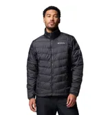 Campera 3 en 1 Columbia con sistema Interchange, compuesta por una capa exterior impermeable y transpirable con tecnología Omni-Tech y una capa interior aislante con forro termorreflectante Omni-Heat. Presenta diseño bicolor en azul y gris oscuro, capucha ajustable, ventilación en axilas, faldón para nieve y múltiples bolsillos con cierre.