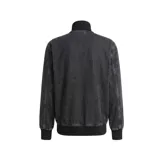 Campera Adidas Originals modelo Adicolor Denim Firebird, confeccionada en algodón denim de efecto desgastado. Presenta cuello alto, cierre frontal completo, bolsillos laterales y las clásicas franjas de la marca a lo largo de las mangas. Incluye el logotipo del Trifolio bordado en el pecho.