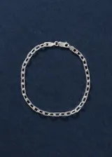 Pulsera de eslabones tipo forcé Dubai, de plata 925, con acabado brillante y cierre de mosquetón.