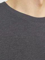 Remera de manga corta y cuello redondo con corte regular, confeccionada en tejido de jersey con efecto melange bicolor.